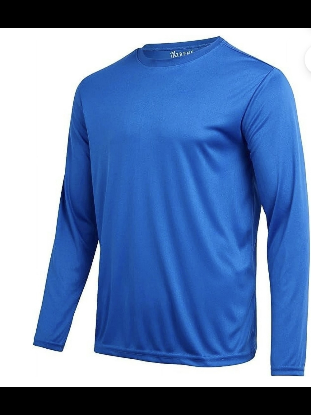 Men's Long Sleeve Performance Shirt - Royal Blue Size Small